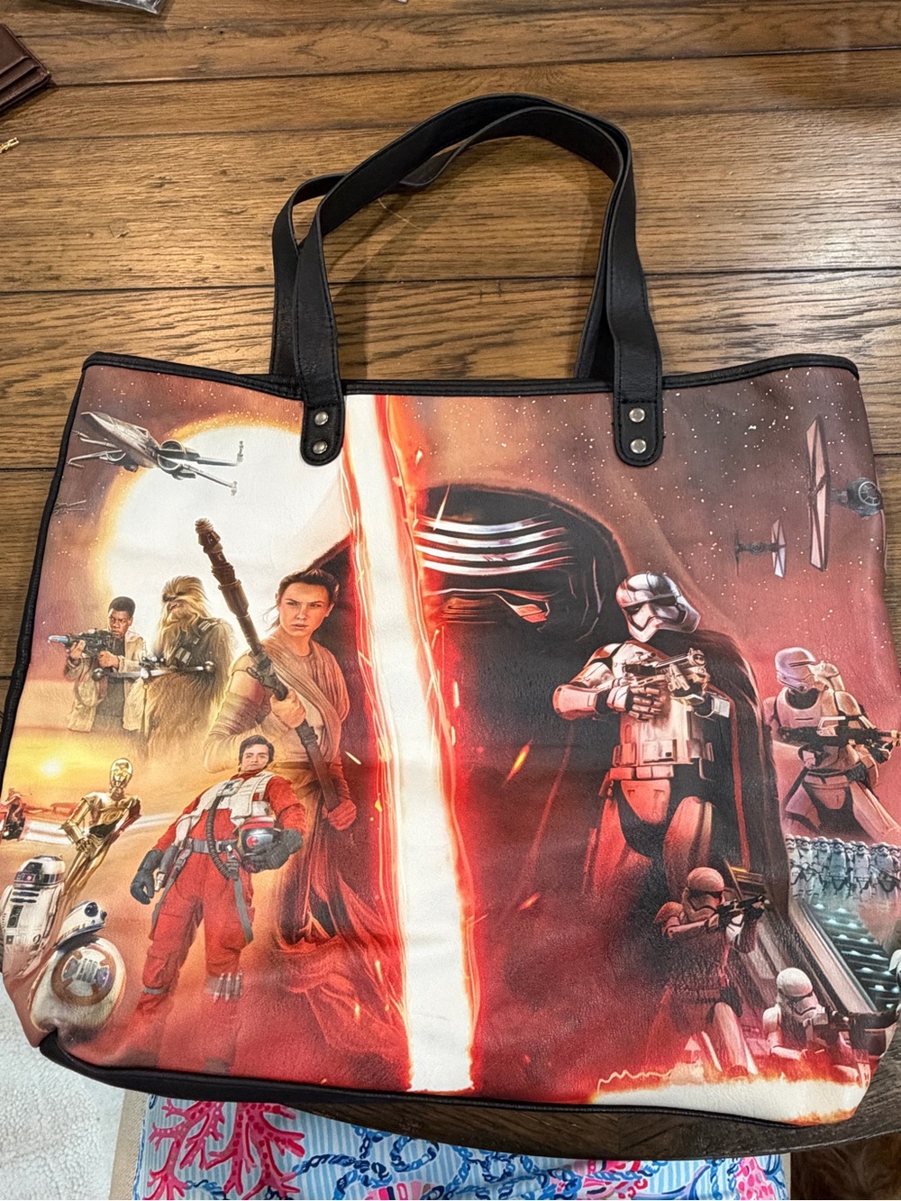 Loungefly Red and Black Star Wars Character Tote